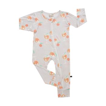 Zippered Romper in Spritz Gray
