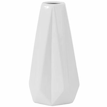 White Ceramic Vase Modern Home Decoration Porcelain Vase Flower Vase Origami Design (weidilidu-517)