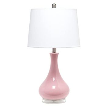 LT3312-RPK Ceramic Genie Tear Drop Shaped Glossy Table Lamp