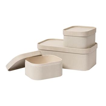 Light Gray Decorative Storage Boxes With Lids