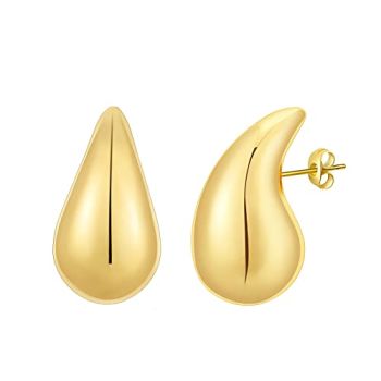 Earring Dupes Chunky Gold Hoop Earrings for Women