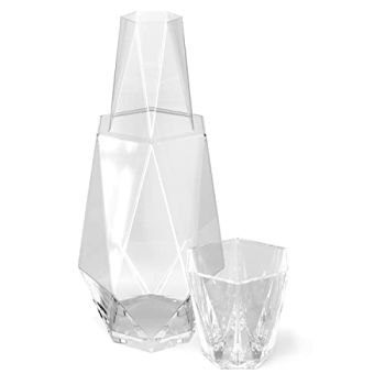 Fifth Avenue Crystal Modern Geometric Bedside Water Carafe