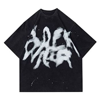 Men's Harajuku Oversize T-Shirt Casual Vintage Graphic Shirts Short Sleeved Summer Tee Tops
