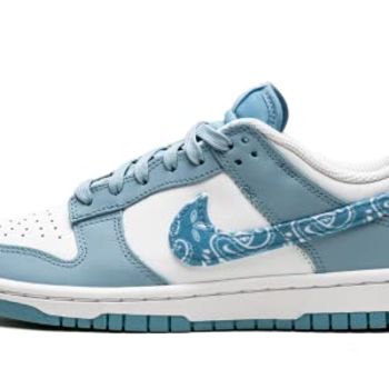 Womens WMNS Dunk Low DH4401 101 Blue Paisley - Size 6W