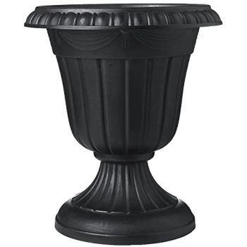 PL20BK Classic Traditional Plastic Urn Planter Indoor/Outdoor