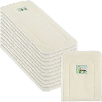 s Cloth Diaper Inserts 5 Layer. Bamboo Reusable Liners (Pack of 12)