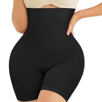Women Waist Trainer Shapewear Tummy Control Body Shaper Shorts Hi-Waist Butt Lifter Thigh Slimmer (M/L