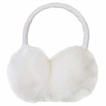 Earmuffs Ear Warmers For Women Winter Fur Foldable Ear Warmer,A-White