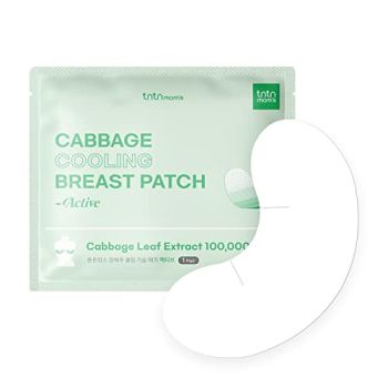 Cabbage Cooling Breast Patch Active (4EA) for No More Milk Flow Dry up Stop Lactation Breast Engorgement Breastfeeding Pain Relief