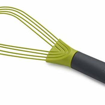 10539 Twist Whisk 2-In-1 Collapsible Balloon and Flat Whisk Silicone Coated Steel Wire