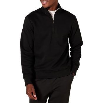 Men's Long-sleeve Quarter-zip Fleece Sweatshirt