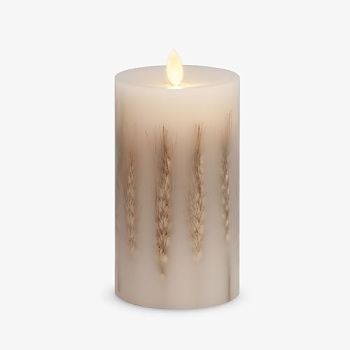 Wheated Inclusion Realistic Artificial Moving Flame Pillar Candle