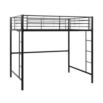 Timothee Urban Industrial Metal Double over Loft Bunk Bed