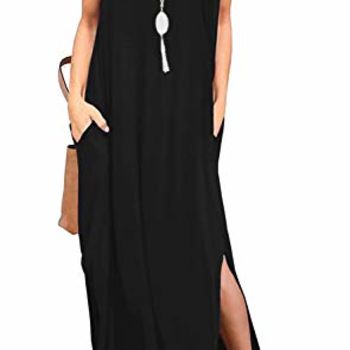 Women's Summer Casual Loose Dress Beach Cover Up Long Cami Maxi Dresses