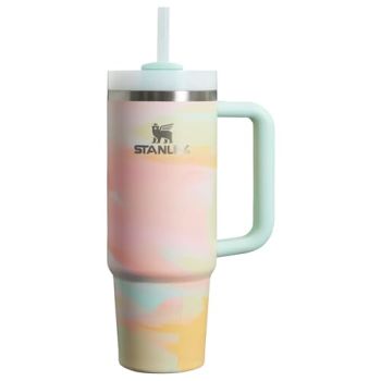 Warm Serene Brushstroke Quencher H2.0 FlowState Stainless Steel Vacuum Insulated Tumbler