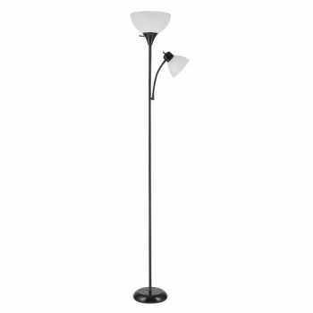 67135 72" Torchiere Floor Lamp + Adjustable Reading Light