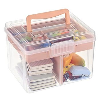 2 Layer Clear Plastic Dividing Storage Box