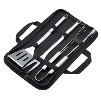 4-Piece Stainless Steel Barbeque Grilling Tool Set