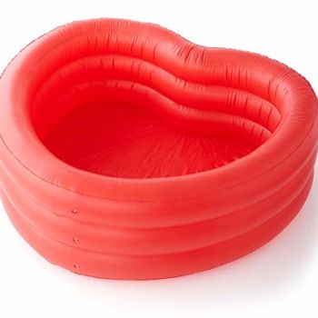 Ban.do Red Heart-Shaped Inflatable Swimming Pool