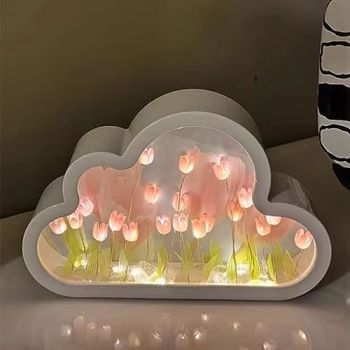 DIY Cloud Tulip Mirror Night Light