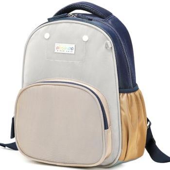 Toddler Backpacks for Boys Preschool Backpack Cute Kids Backpack for Boys (Grey and Brown)