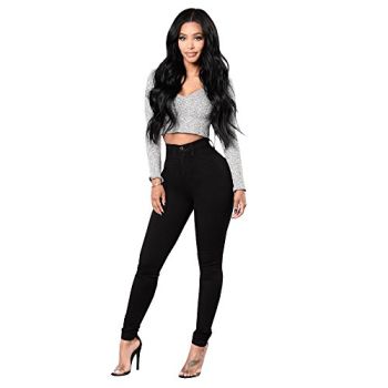 Women Skinny Jeans High Waisted Denim Pencil Trousers Tube Jeggings