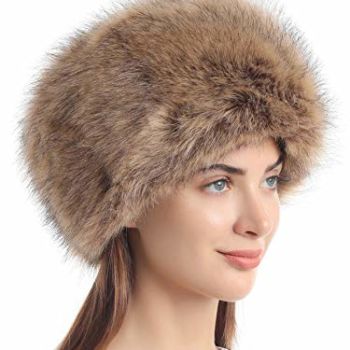 Soul Young Women's Winter Faux Fur Cossak Russian Style Hat(One Size,Nature)