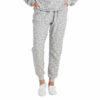 Women's Miles Joggers, Gray Leopard, Large