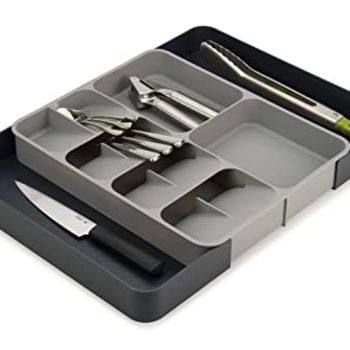 DrawerStore Kitchen Drawer Organizer Tray for Silverware Cutlery Utensils and Gadgets