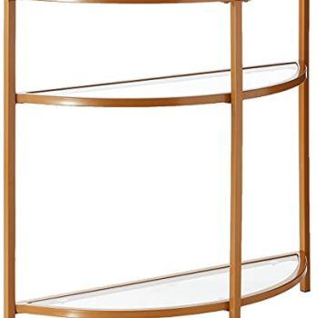 Kaufmann Collection Modern Glass Half Moon Accent Table