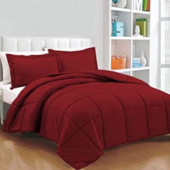 100% Egyptian Cotton 8 PC Comforter Set Solid (3 Pc Comforter Set + 4 Pc Sheet Set + 1 Pc Bed Skirt) 100% Egyptian Cotton 600 TC -Queen Size