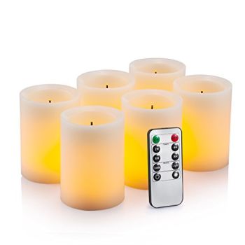 Flameless Flickering LED Candles 3" X 4"