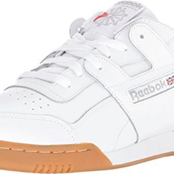 Men Workout Plus Sneaker, White/Carbon/Classic red, 9