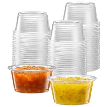 200 Cups} Clear Diposable Plastic Portion Cups No Lids