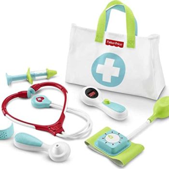 Preschool Pretend Play Medical Kit 7-Piece Doctor Bag Dress Up Toys for Kids Ages 3+ Years