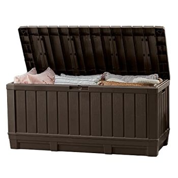 Kentwood 92 Gallon Resin Deck Box-Organization and Storage for Patio Furniture Outdoor Cushions