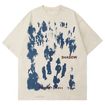 Mens Oversized Graphic Tees Y2k Vintage Graffiti Tie Dye Short Sleeve Shirts Streetwear Summer Tops Tshirt Unisex