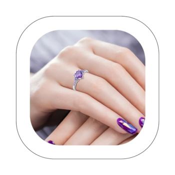 Class Natural Gemstone Garnet Peridot Amethyst Citrine Blue Topaz Birthstone Solitaire Engagement Rings for Women