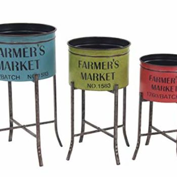 Metal Indoor Outdoor Planter Farmers Market Large Planter Pot