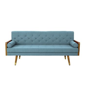 Aidan Mid Century Modern Tufted Fabric Sofa