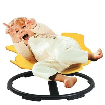 Kids Spinning Chair Sit and Spin Autism Sensory Toys Swivel Chair ADHD Chair Wobble Stool Seat Rocking Chair Training Body Coordination