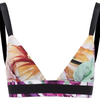 , Floral Print Poplin Bralette, 4, Macro Flower