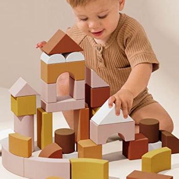 Large Wooden Building Blocks for Toddlers 1-3