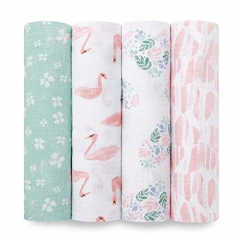 Essentials Muslin Swaddle Blankets for Baby Girls and Boys