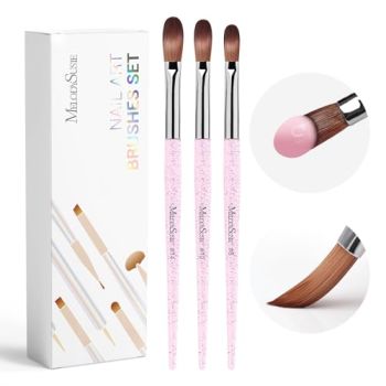3Pcs Acrylic Nail Brush Set