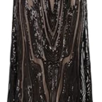 , Obsidian Embroidered Dress, 8, Black