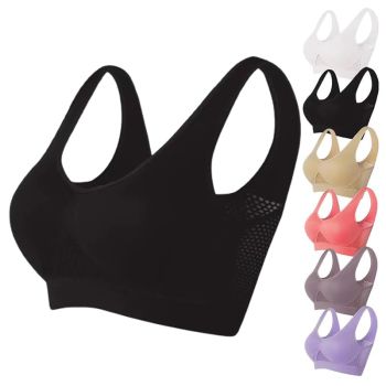 High Impact Sports Bras for Women Running 2024 U Back Mesh Breathable Sports Bra Seamless Support Yoga Workout Tops
