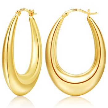 Chunky Gold Hoop Earrings for Women