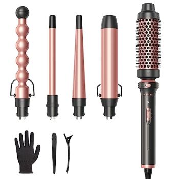 Wavytalk 5 in 1 Curling Iron,Curling Wand Set