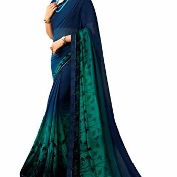 Indian Women's Partywear Printed Saree